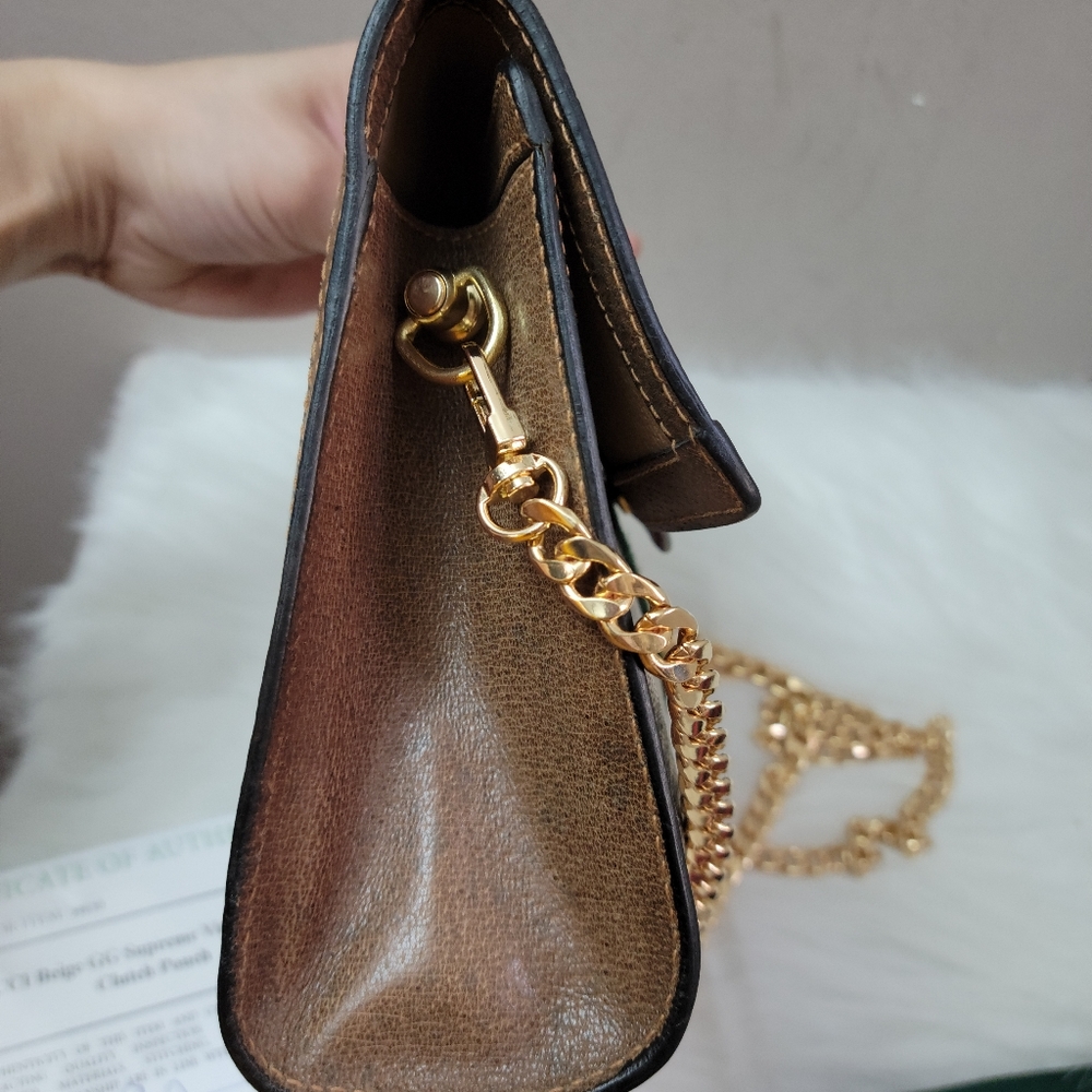100% Authentic Gucci web sherry line clutch Bag - Picture 14 of 14